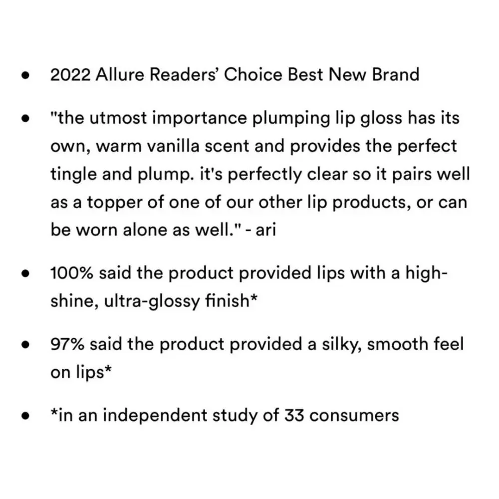REM Beauty Utmost Importance CLEAR Plumping LIPGLOSS